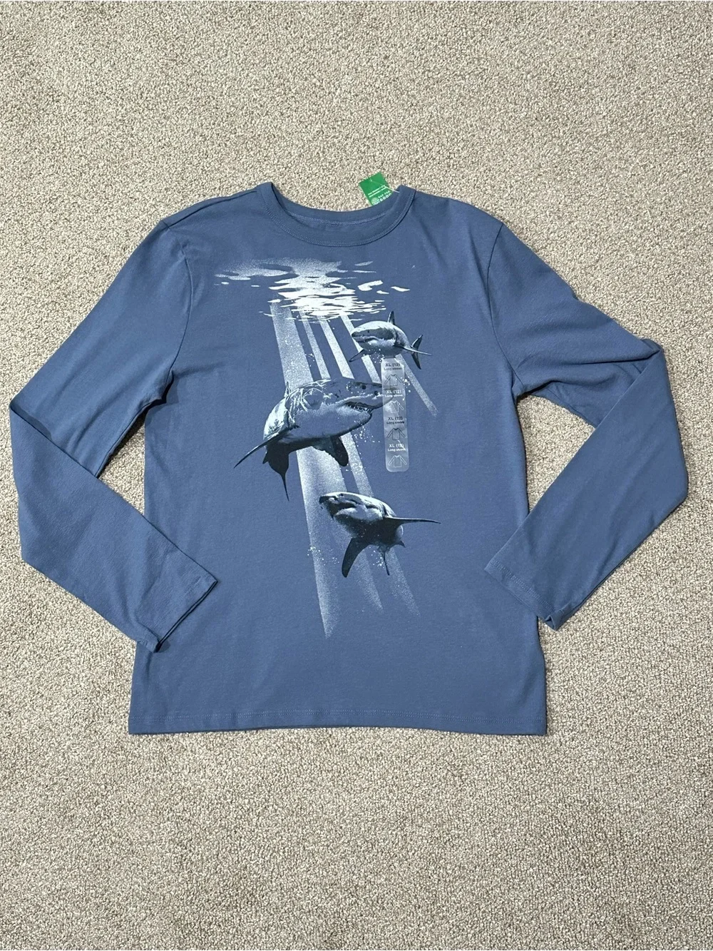 Gap Boys Shark Graphic Long Sleeve Tee